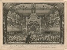The royal couple at the theater performance in the Amsterdam Schouwburg on June 1, 1768, 1768
