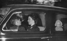 The Royal couple leaving Clarence House for Windsor after George VI's death, 1952. Creator: Unknown