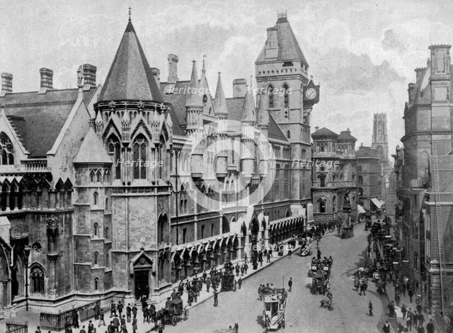 The Royal Courts of Justice, Strand, Westminster, London, 1904. Artist: Unknown
