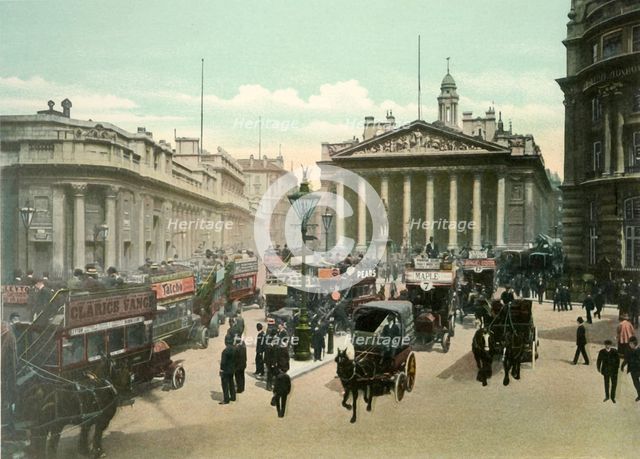 'The Royal Exchange and Bank of England', c1900s.  Creator: Eyre & Spottiswoode.