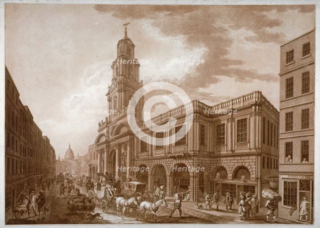 The Royal Exchange, City of London, 1788.                  Artist: Francesco Bartolozzi