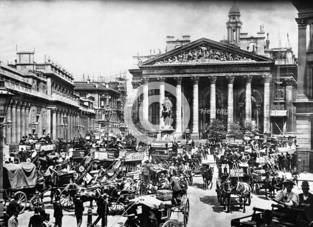 The Royal Exchange, City of London, c1900. Artist: Unknown