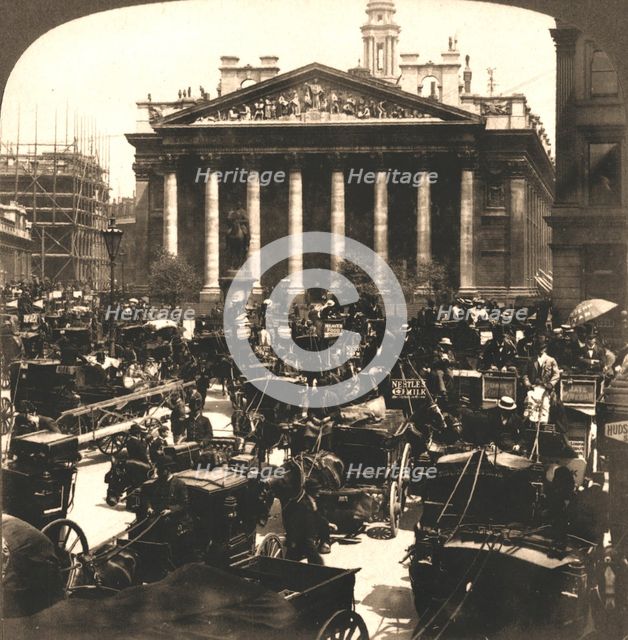 'The Royal Exchange, London', 1896. Creator: Works and Sun Sculpture Studios.