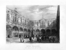 The Royal Exchange, London, 19th century.Artist: J Woods
