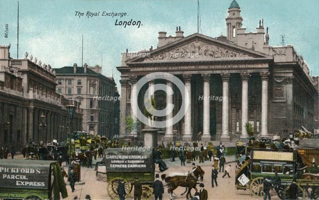 'The Royal Exchange, London', c1910. Artist: Unknown.