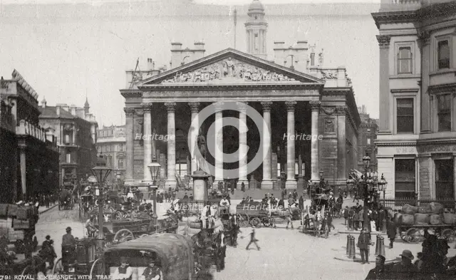 The Royal Exchange, London, late 19th or early 20th century. Artist: Unknown