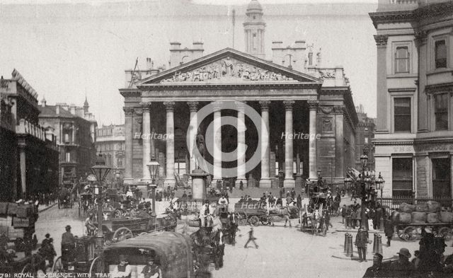 The Royal Exchange, London, late 19th or early 20th century. Artist: Unknown