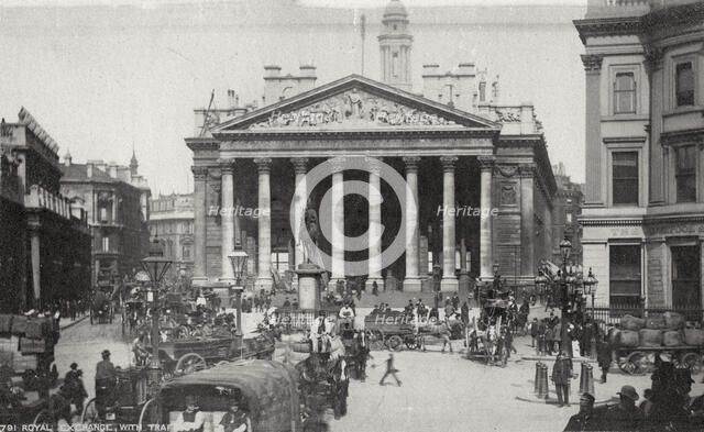 The Royal Exchange, London, late 19th or early 20th century. Artist: Unknown