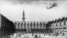 The Royal Exchange, London, mid-17th century. Creator: Wenceslaus Hollar