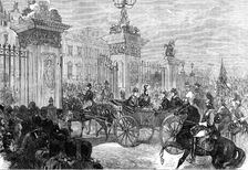 The Royal Entry into London: the procession at Buckingham Palace, 1874. Creator: Unknown