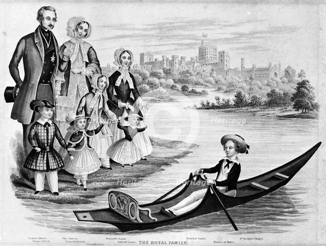 The Royal Family at Windsor, Berkshire, c1850. Creator: Unknown.