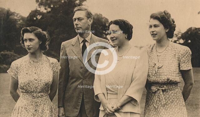 The Royal Family in the grounds of the Royal Lodge, Winsor, 1946. Creator: Lisa Sheridan.
