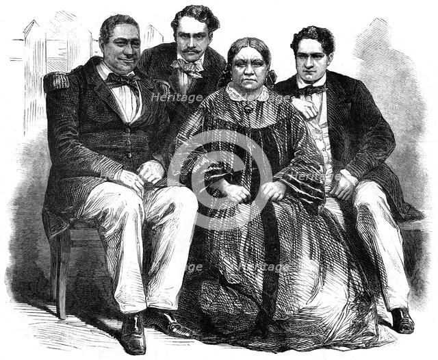 The Royal Family of Tahiti, 1864. Artist: Unknown