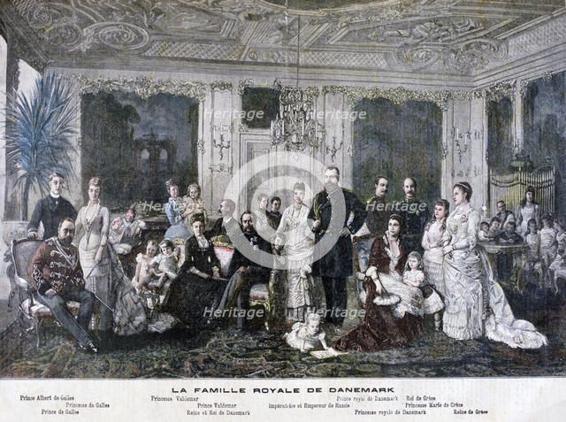 The royal family of Denmark, 1891. Creator: Henri Meyer.