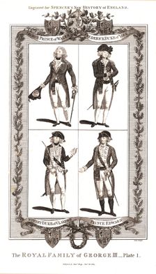 The Royal Family of George III. Published by Alexander Hogg Januay 18th 1794. Artist: Alex Hogg