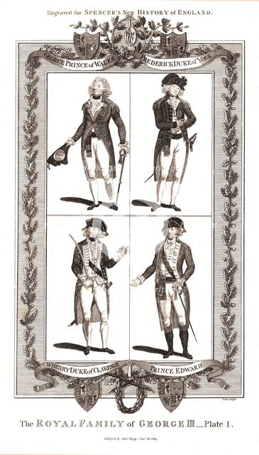 The Royal Family of George III. Published by Alexander Hogg Januay 18th 1794. Artist: Alex Hogg