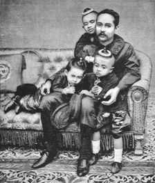 'The Royal Family of Siam, Siam and the Siamese; The King of Siam and his Children 1891. Creator: Unknown