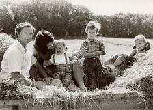 The Royal Family of Sweden on holiday, Öland, Sweden, 1983. Creator: Unknown