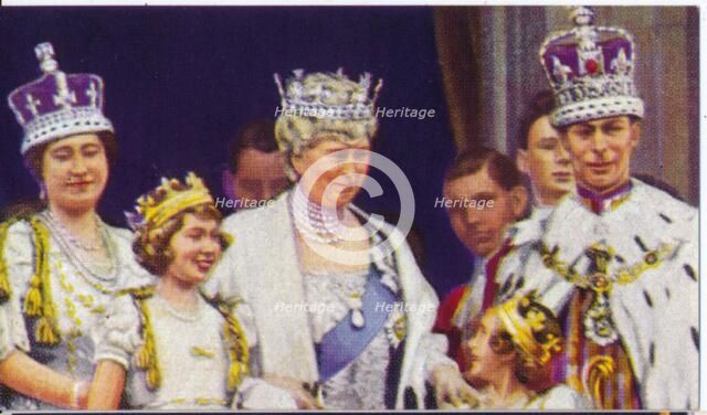 The Royal Family on the balcony of Buckingham Palace, on the occasion of King George VI's coronation Creator: Unknown.