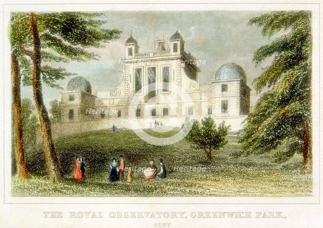 The Royal Greenwich Observatory, Flamsteed House, Greenwich Park, London, c1835. Creator: Unknown.