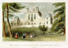The Royal Greenwich Observatory, Flamsteed House, Greenwich Park, London, c1835. Creator: Unknown