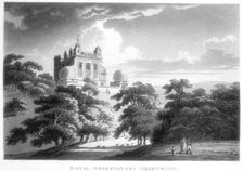 The Royal Greenwich Observatory, Flamsteed House, Greenwich Park, London, c1820. Creator: Unknown