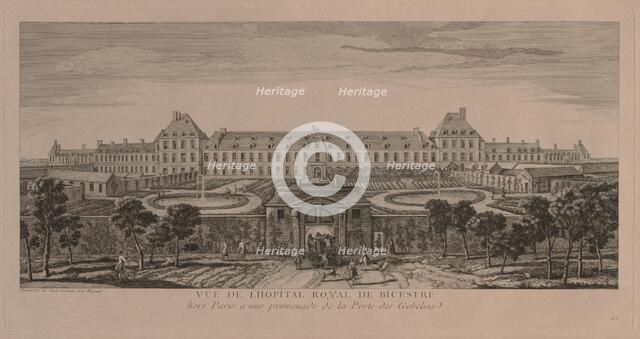 The Royal Hospital of Bicestre. Creator: Jacques Rigaud (French, 1681-1754).
