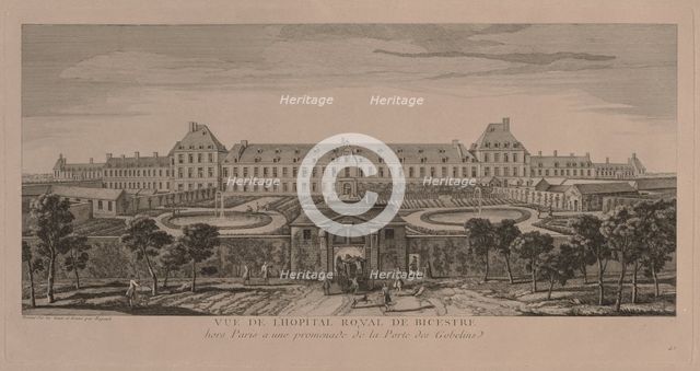 The Royal Hospital of Bicestre. Creator: Jacques Rigaud (French, 1681-1754).