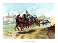 The Royal Horse Artillery c1890.Artist: Geoffrey Douglas Giles