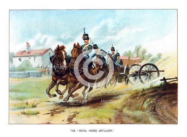'The Royal Horse Artillery', c1890.Artist: Geoffrey Douglas Giles