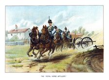 The Royal Horse Artillery c1890.Artist: Geoffrey Douglas Giles