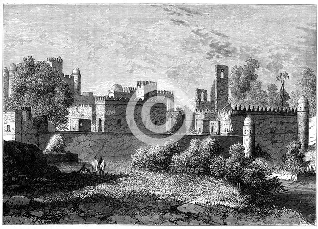 The royal palace at Gondar, the ancient capital of Abyssinia, c1890. Artist: Unknown