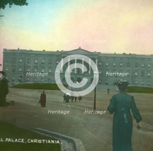 The Royal Palace, Christiania, (Oslo), Norway, late 19th-early 20th century.  Creator: Fradelle & Young.