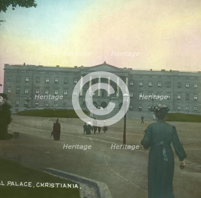 The Royal Palace, Christiania, (Oslo), Norway, late 19th-early 20th century.  Creator: Fradelle & Young.