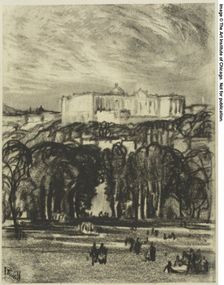 The Royal Palace, Madrid, c. 1903. Creator: Joseph J Pennell