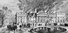 The Royal Palace of Laeken, Brussels, destroyed by fire, 1890. Creator: R. Taylor