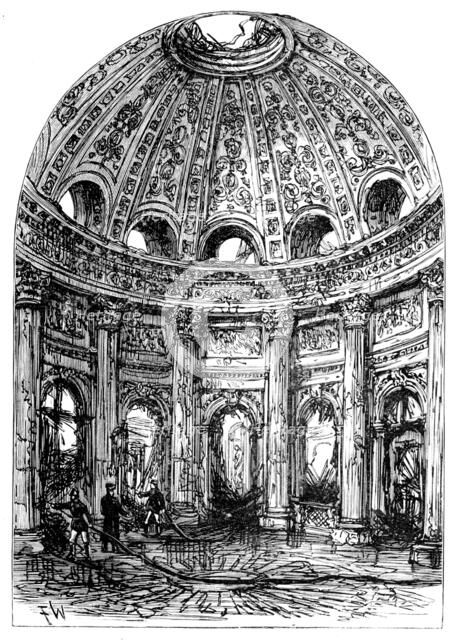 The Royal Palace of Laeken, Brussels, destroyed by fire: the Vestibule, 1890. Creator: Unknown.