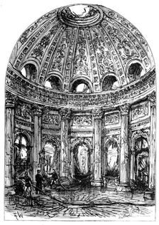 The Royal Palace of Laeken, Brussels, destroyed by fire: the Vestibule, 1890. Creator: Unknown