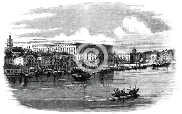 The Royal Palace, Stockholm, 1860. Creator: Henry Fitzcook.