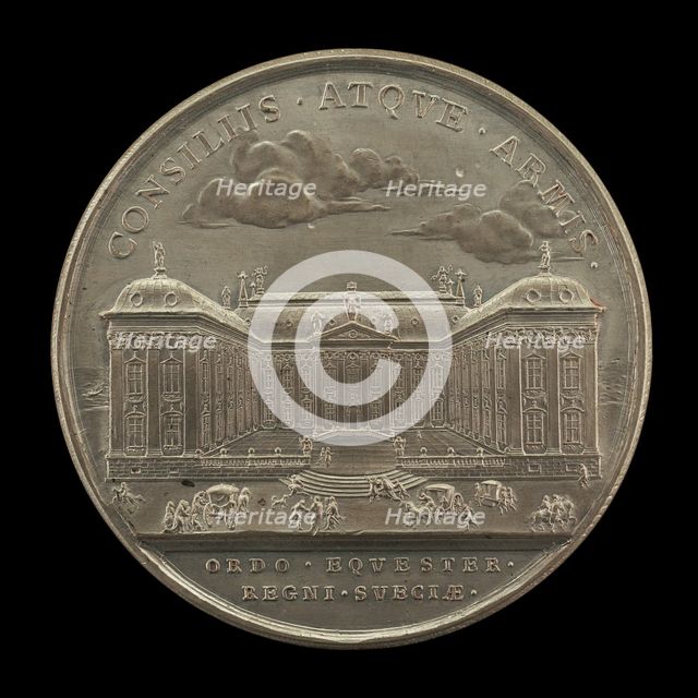 The Royal Palace, Stockholm [reverse], 1731. Creator: Johann Karl Hedlinger.