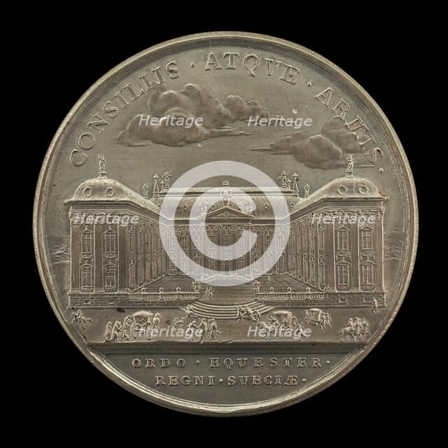 The Royal Palace, Stockholm [reverse], 1731. Creator: Johann Karl Hedlinger.