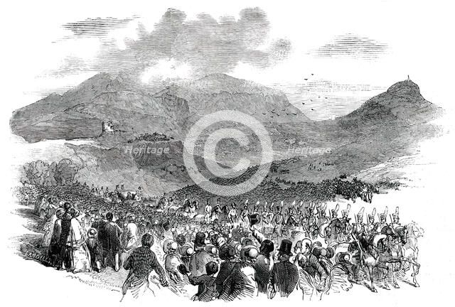 The Royal Procession to Holyrood, 1850. Creator: Ebenezer Landells.