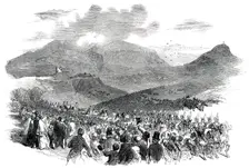 The Royal Procession to Holyrood, 1850. Creator: Ebenezer Landells
