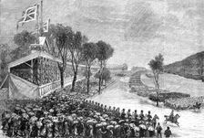 The Royal Review of Scottish Volunteers at Edinburgh: the Grand Stand, 1881. Creator: Unknown