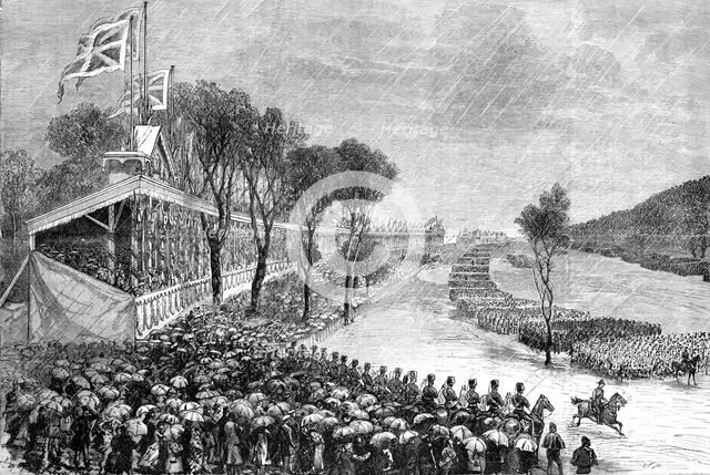 The Royal Review of Scottish Volunteers at Edinburgh: the Grand Stand, 1881. Creator: Unknown.
