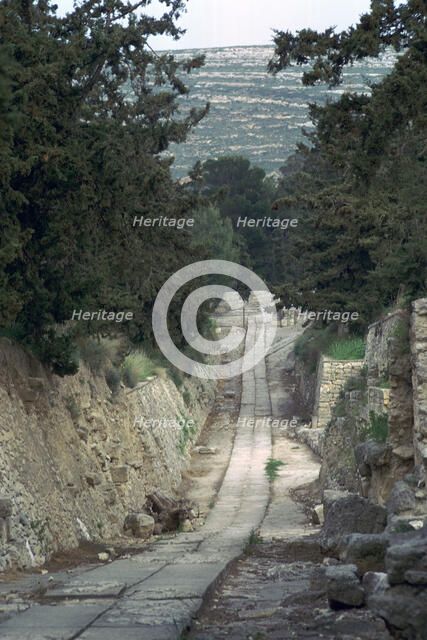 The 'Royal Road' leading to the Minoan palace at Knossos, 15th century BC. Artist: Unknown