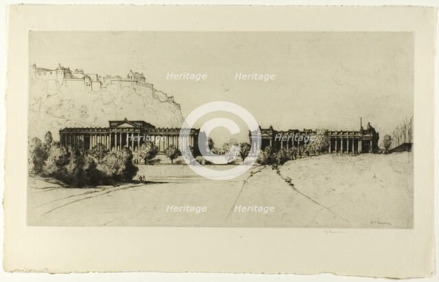 The Royal Scottish Academy, 1916. Creator: David Young Cameron.