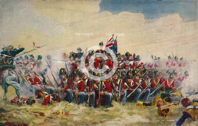 'The Royal Scots. The Square at Quatre Bras', 1815, (1939). Artist: Unknown.
