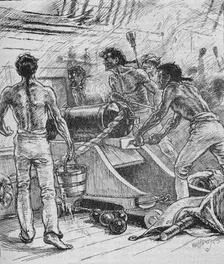 The Royal Sovereigns Stuck To Their Guns, and Fought Them Like Fiends 1902. Artist: Paul Hardy