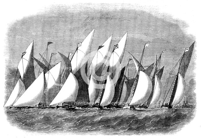 The Royal Thames Yacht Club Match, 1858. Creator: Unknown.